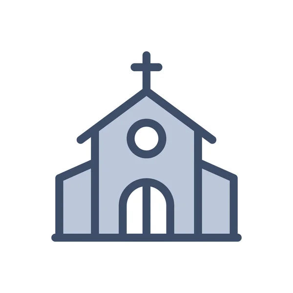透明な背景の教会のベクトル図 プレミアム品質の象徴概念とグラフィックデザインのためのストロークアイコン — ストックベクタ