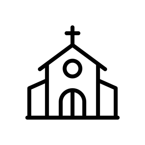 Church Vector Illustration Transparent Background Premium Quality Symbols Thin Line — Stock Vector