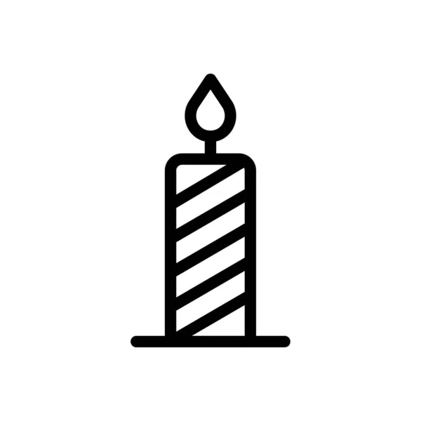 Candle Vector Illustration Transparent Background Premium Quality Symbols Thin Line — Stock Vector