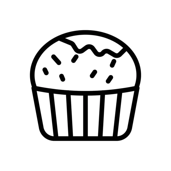 Muffin Vector Ilustración Sobre Fondo Transparente Símbolos Calidad Premium Icono — Vector de stock