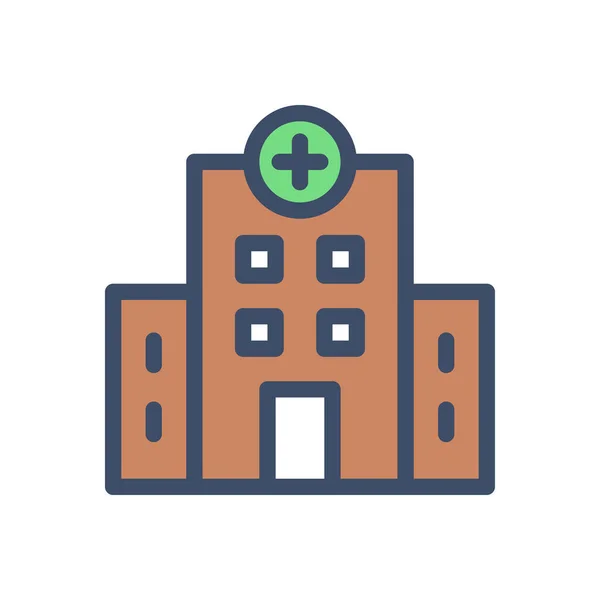 Krankenhaus Vektor Illustration Auf Einem Transparenten Hintergrund Premium Qualität Symbole — Stockvektor