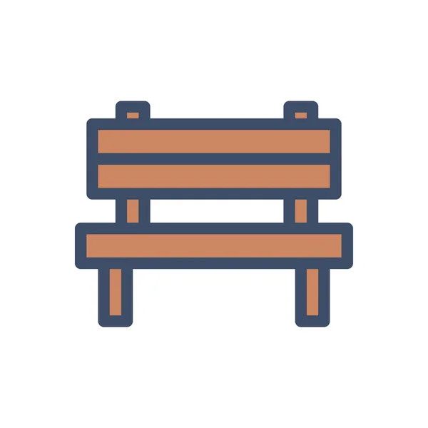 Park Bench Vektorová Ilustrace Průhledném Pozadí Symboly Prvotřídní Kvality Ikona — Stockový vektor