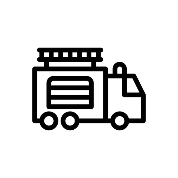 Food Truck Vektor Illustration Auf Transparentem Hintergrund Symbole Premium Qualität — Stockvektor