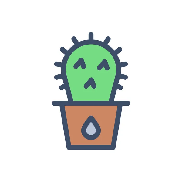 Ilustración Vectorial Cactus Sobre Fondo Transparente Símbolos Calidad Premium Icono — Vector de stock