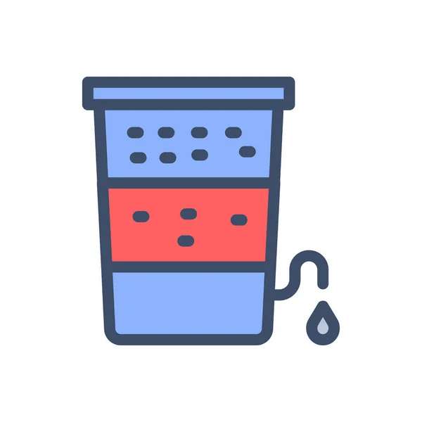 Vektorová Ilustrace Vodní Nádrže Průhledném Pozadí Symboly Prvotřídní Kvality Ikona — Stockový vektor