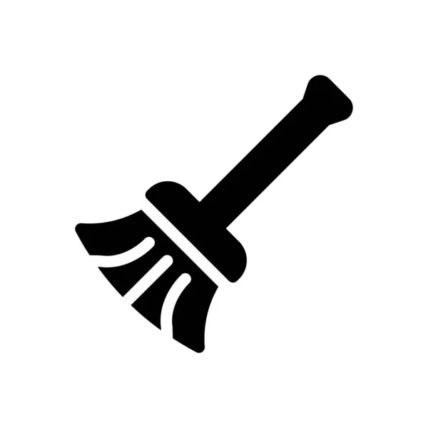 Broom Vektorová Ilustrace Průhledném Pozadí Symboly Prvotřídní Kvality Ikona Glyfy — Stockový vektor