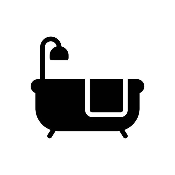 Bath Tub Vector Illustration Transparent Background Premium Quality Symbols Glyphs — Stock vektor