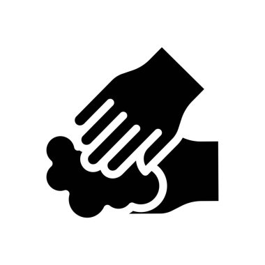 Şeffaf bir arkaplanda el yıkama vektör illüstrasyonu. Konsept ve grafik tasarım simgeleri için kaliteli semboller..