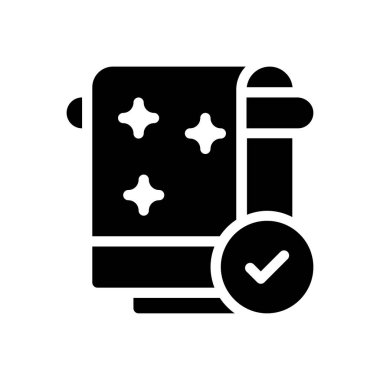 Şeffaf bir arkaplan üzerinde havlu vektör illüstrasyonu. Konsept ve grafik tasarımı için özel kalite semboller.. 