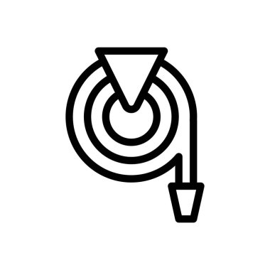 Şeffaf bir arkaplan üzerinde hortum boru vektör çizimi. Konsept ve grafik tasarım için ince çizgi simgesi..