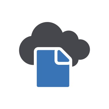 Şeffaf bir arkaplan üzerinde bulut dosya vektör illüstrasyonu. Konsept ve grafik tasarımı için kaliteli semboller.. 