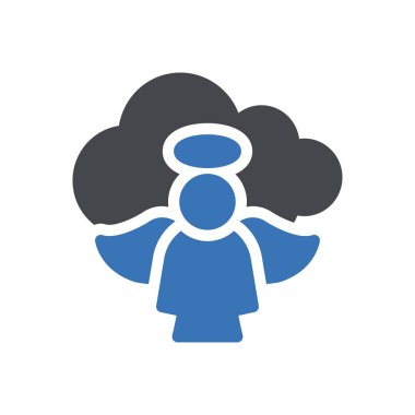 Şeffaf bir arkaplan üzerinde bulut cenneti vektör çizimi. Konsept ve grafik tasarım simgeleri için kaliteli semboller..