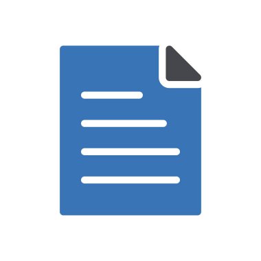 Şeffaf bir arkaplan üzerindeki belge vektör illüstrasyonu. Konsept ve grafik tasarımı için kaliteli semboller..