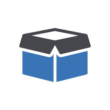 Şeffaf bir arkaplan üzerinde kutu vektör çizimi. Konsept ve grafik tasarımı için özel kalite semboller.. 