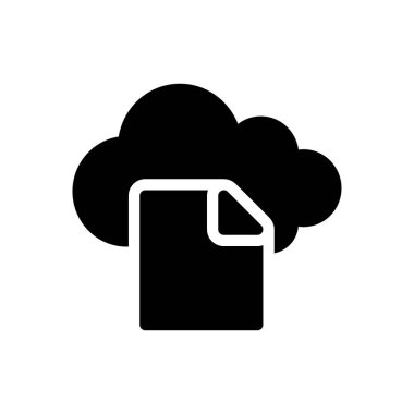 Şeffaf bir arkaplan üzerinde bulut dosya vektör illüstrasyonu. Konsept ve grafik tasarımı için kaliteli semboller.. 