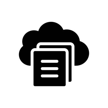 Şeffaf bir arkaplan üzerinde bulut dosyaları vektör illüstrasyonu. Konsept ve grafik tasarımı için kaliteli semboller.. 