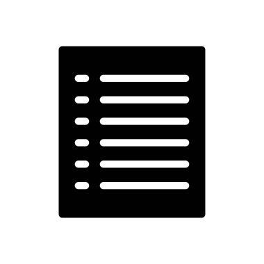 Şeffaf bir arkaplanda vektör illüstrasyonunu listele. Konsept ve grafik tasarım için kaliteli semboller.. 