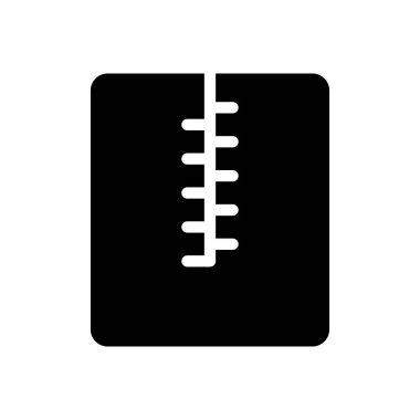 şeffaf bir arkaplan üzerinde zip vektör çizimi. Konsept ve grafik tasarımı için mükemmel kalite sembolleri..