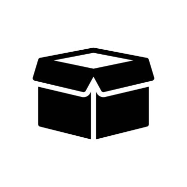 Şeffaf bir arkaplan üzerinde kutu vektör çizimi. Konsept ve grafik tasarımı için özel kalite semboller.. 