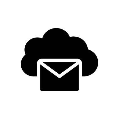 Şeffaf bir arkaplan üzerinde bulut ileti vektör illüstrasyonu. Konsept ve grafik tasarımı için mükemmel kalite sembolleri..