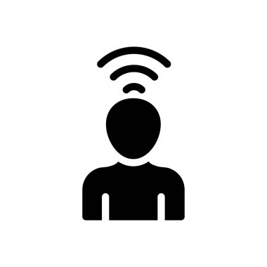 Şeffaf bir arkaplan üzerinde kullanıcı sinyali vektör illüstrasyonu. Konsept ve grafik tasarımı için mükemmel kalite sembolleri..