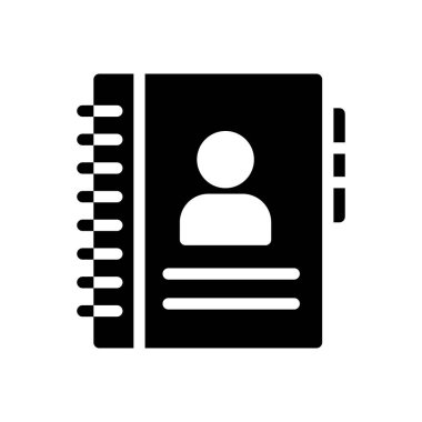 Saydam bir arkaplan üzerinde iletişim kitabı çizimi. Konsept ve grafik tasarımı için mükemmel kalite sembolleri..