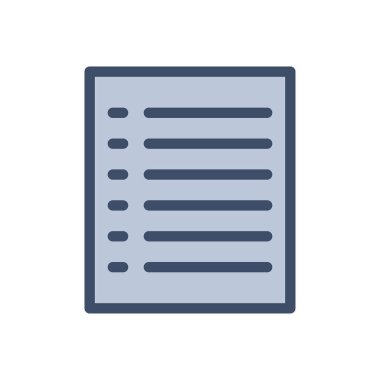 Şeffaf bir arkaplan üzerindeki vektör illüstrasyonunu listele. Konsept ve grafik tasarım için kaliteli simgeler..