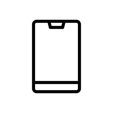 Şeffaf bir arkaplan üzerinde mobil vektör çizimi. Premium kalite sembolleri. Konsept ve grafik tasarım için ince çizgi simgesi. 