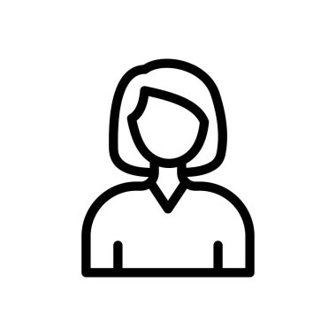 Şeffaf bir arkaplanda kullanıcı vektör çizimi. Konsept ve grafik tasarımı için ince çizgi simgesi..