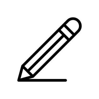 Saydam bir arkaplanda kalem vektör çizimi. Konsept ve grafik tasarım için ince çizgi simgesi.. 