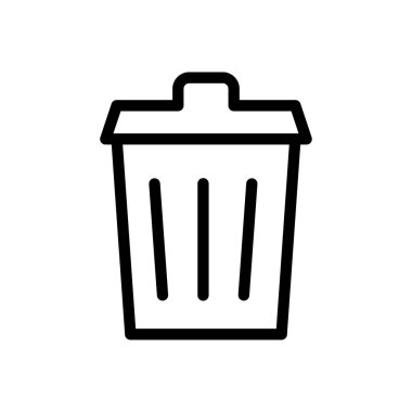 Şeffaf bir arkaplanda vektör illüstrasyonunu sil. Konsept ve grafik tasarım için ince çizgi simgesi. 