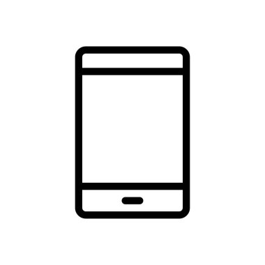 Şeffaf bir arkaplan üzerinde mobil vektör çizimi. Premium kalite sembolleri. Konsept ve grafik tasarım için ince çizgi simgesi.