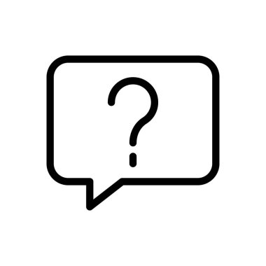 Şeffaf bir arkaplan üzerinde soru vektör çizimi. Premium kalite sembolleri. Konsept ve grafik tasarım için ince çizgi simgesi.