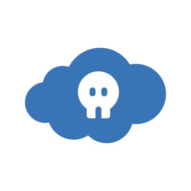 Şeffaf bir arkaplan üzerinde kafatası vektör çizimi. Konsept ve grafik tasarım için özel kalite semboller.. 