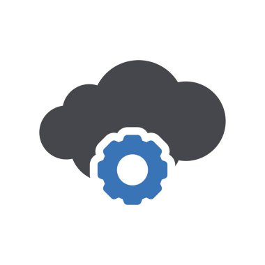 Şeffaf bir arkaplan üzerinde bulut ayarlama vektör çizimi. Konsept ve grafik tasarımı için mükemmel kalite sembolleri..