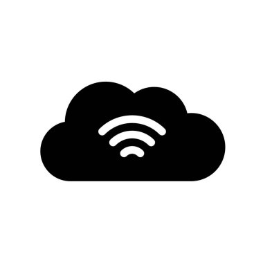 Şeffaf bir arkaplan üzerinde bulut wifi vektör illüstrasyonu. Konsept ve grafik tasarımı için mükemmel kalite sembolleri..