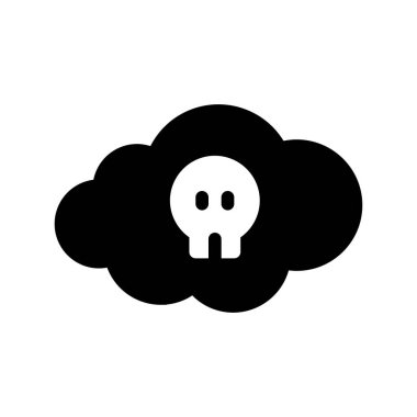 Şeffaf bir arkaplan üzerinde kafatası vektör çizimi. Konsept ve grafik tasarım için özel kalite semboller.. 