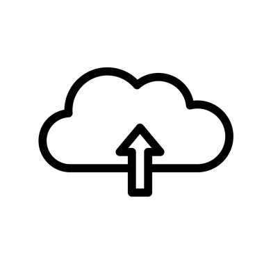 Şeffaf bir arkaplana vektör illüstrasyonunu yükle. Premium kalite sembolleri. Konsept ve grafik tasarım için ince çizgi simgesi.