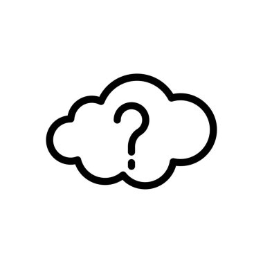 Şeffaf bir arkaplan üzerinde soru vektör çizimi. Premium kalite sembolleri. Konsept ve grafik tasarım için ince çizgi simgesi.