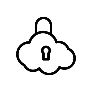 Şeffaf bir arkaplanda koruma vektörü çizimi. Konsept ve grafik tasarım için ince çizgi simgesi..