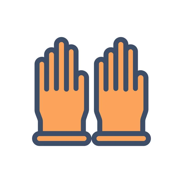 Gloves Vector Illustration Transparent Background Premium Quality Symbols Stroke Icon — Wektor stockowy