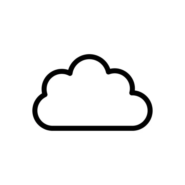 透明背景の雲ベクトル図 プレミアム品質記号コンセプトとグラフィックデザインのための細い線のアイコン — ストックベクタ