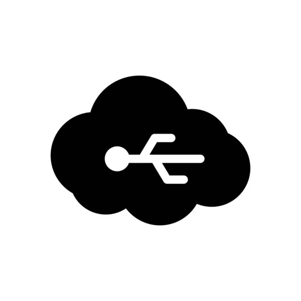 Cable Vector Illustration Transparent Background Premium Quality Symbols Glyphs Icon — Stockvektor