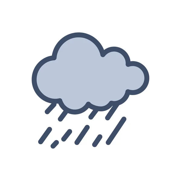 Regnvektor Illustration Transparent Bakgrund Premium Kvalitetssymboler Stroke Ikon För Koncept — Stock vektor