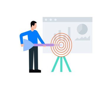 Çocuk tahtaya dart atıyor..