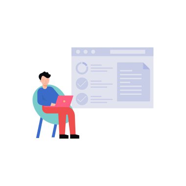 Çocuk dizüstü bilgisayarıyla çalışıyor..