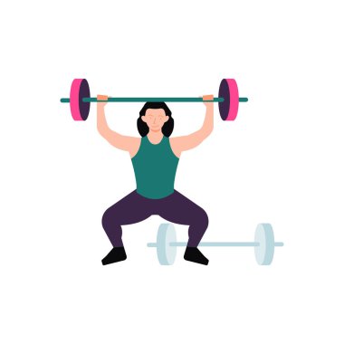 Kız ağırlık kaldırıyor..