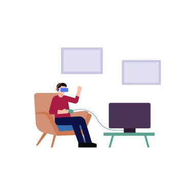 Çocuk video oyunu oynuyor..