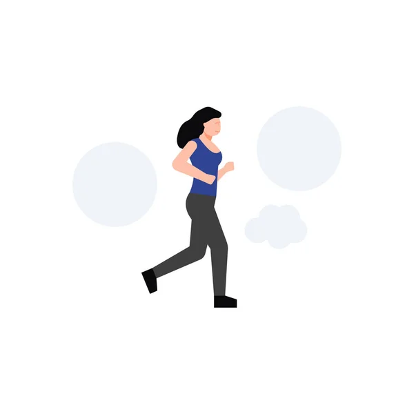 Κορίτσι Που Τρέχει Για Την Ικανότητα — Διανυσματικό Αρχείο
