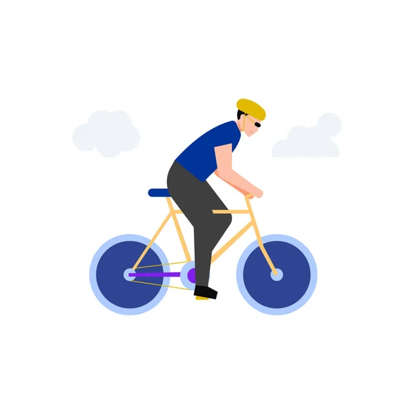 Chłopak Jedzie Rowerze — Wektor stockowy